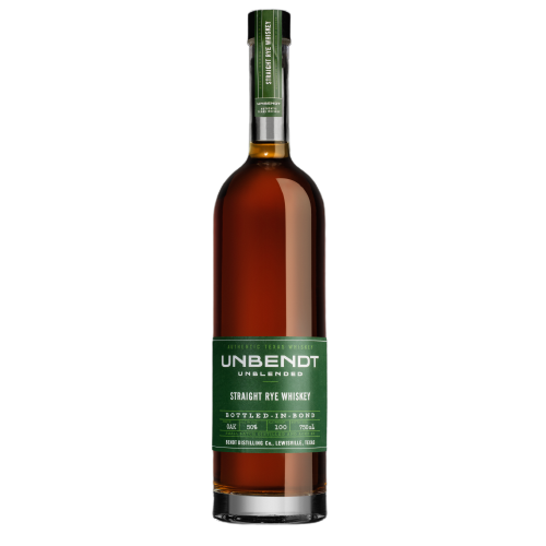 UNBENDT Straight Rye Bottled in Bond Texas