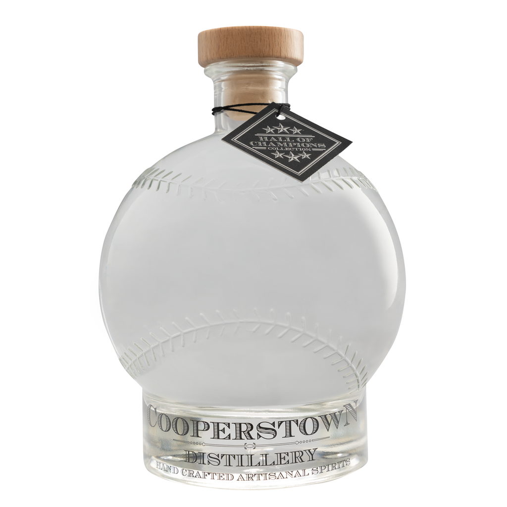 Cooperstown Distillery Doubleday's Double Play Vodka in a Baseball