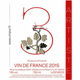 P-U-R "Artiste" Vin De France 2015