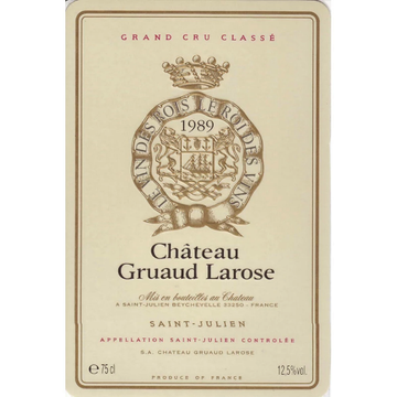 Chateau Gruaud Larose 1989