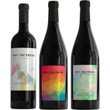 6 PACK MIXED - 2 OF EACH: OFF THE PRESS 2017 SIERRA FOOTHILLS AVA RED BLEND, 2019 MONTEREY CHARDONNAY, & 2018 ROGUE VALLEY AVA PINOT NOIR
