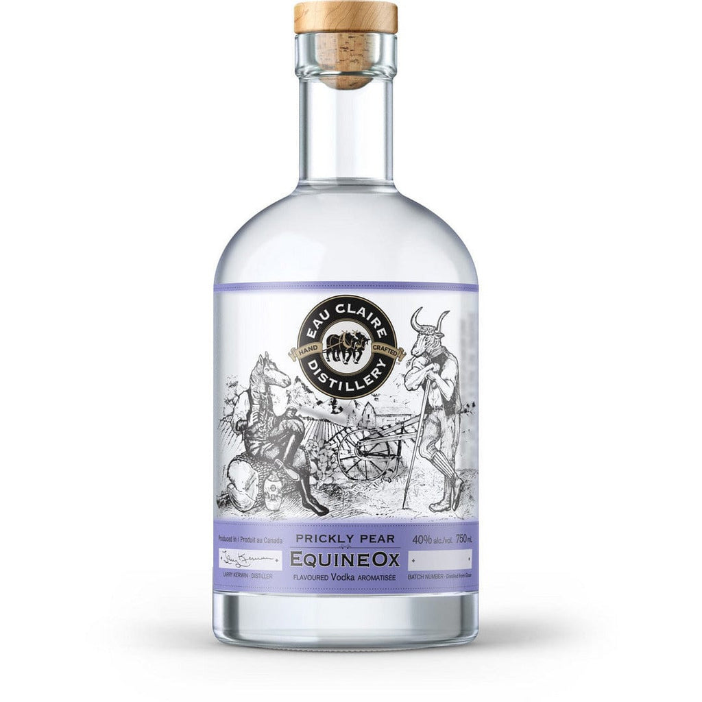 prickly pear cactus liquor Eau Claire Distillery Prickly Pear EquineOx Vodka