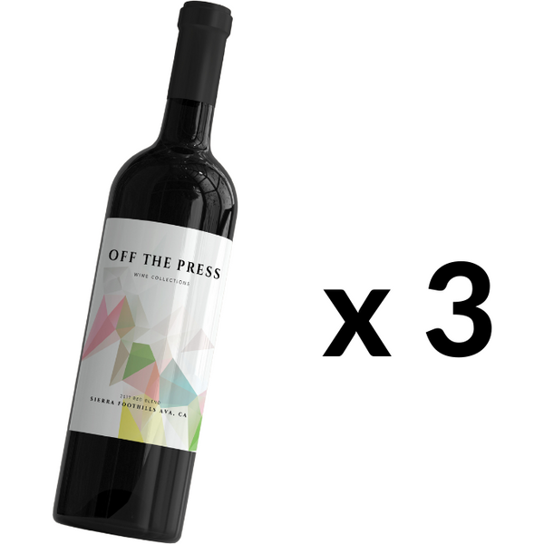 3 PACK - OFF THE PRESS 2017 SIERRA FOOTHILLS AVA RED BLEND