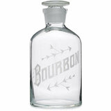 Hand Engraved Glass Decanter - Bourbon